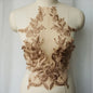 Embroidered Lace Applique Sewing Flower Fabric Collar Patch For Wedding Party Gown Bridal Dress Clothes DIY Crafts