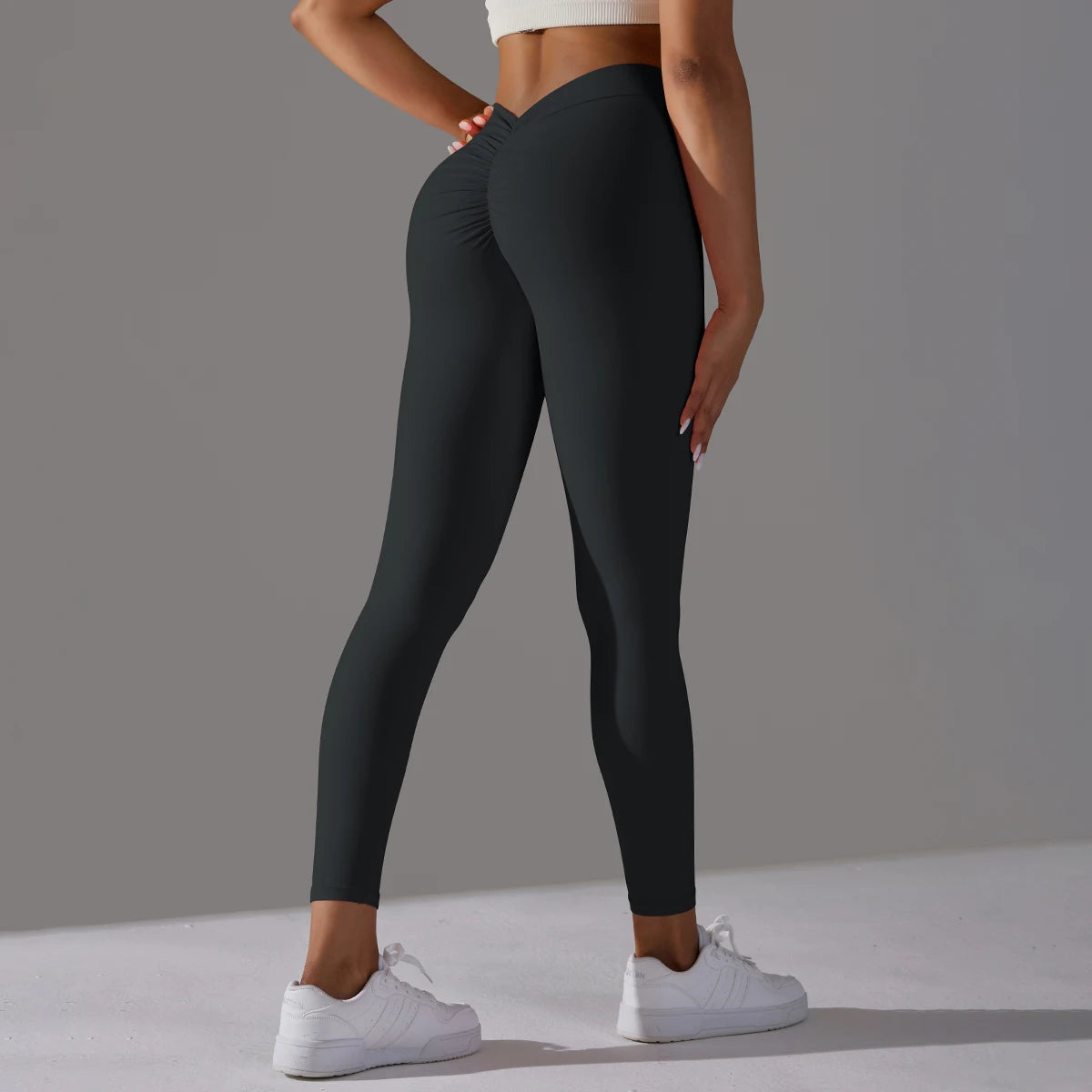 Women Fitness Leggings Workout Gym Running Scrunch Leggings Sexy Back V High Waist Trousers Jogging