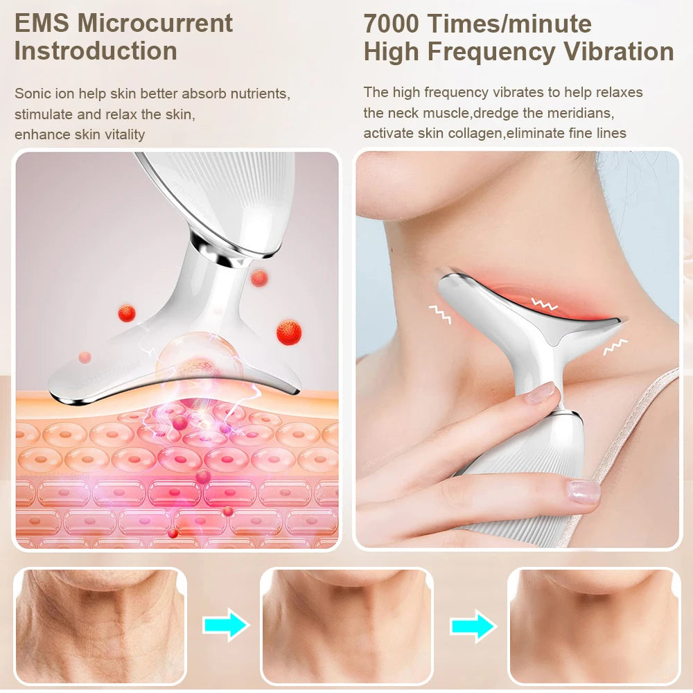 Face Neck Massager for Women, Skin Care Beauty Machine, Effectively Anti-Aging, Tighten Skin, Eliminate Wrinkles