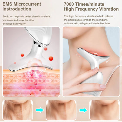 Face Neck Massager for Women, Skin Care Beauty Machine, Effectively Anti-Aging, Tighten Skin, Eliminate Wrinkles