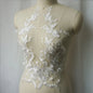 Embroidered Lace Applique Sewing Flower Fabric Collar Patch For Wedding Party Gown Bridal Dress Clothes DIY Crafts