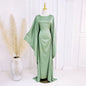 Comfortable Classic Abaya 2024 Islamic Clothing Satin Fabric Batwing Kaftan Women's Dresses Modest Abaya Women Muslim Dress