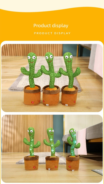 Talking Dancing Swing Cactus Toy Sand Carving
