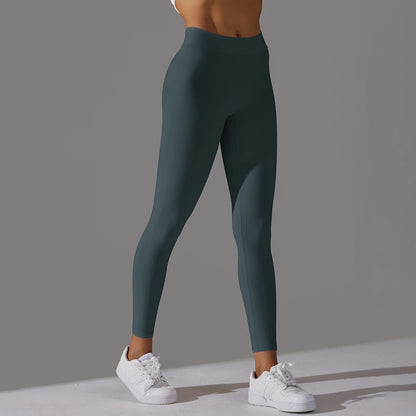 Women Fitness Leggings Workout Gym Running Scrunch Leggings Sexy Back V High Waist Trousers Jogging