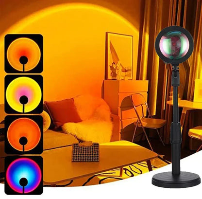 16 RGB Rainbow Atmosphere Sunset Projector Lamp Night Light Sunset