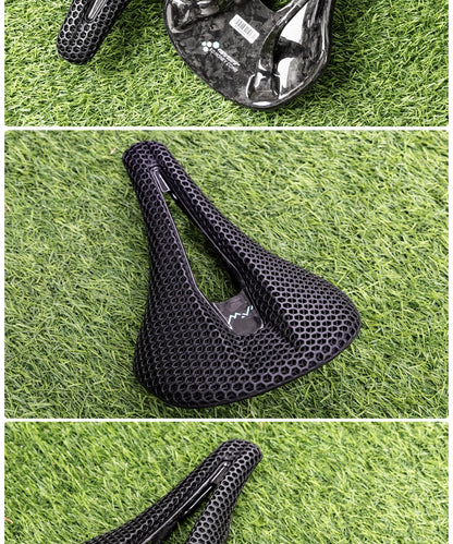 RYET 3D Printed Bike Carbon Saddle 140mm SuperLight 165g Road MTB Racing Saddles Bicycle Seat Cushion Cycling Seating Parts