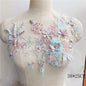 Prom dress lace, Blue Frence Fabric Lace Trimmings Sequins Patches Designs Appliques For Prom Ball Gown Wedding Dress Costumes Diy Party