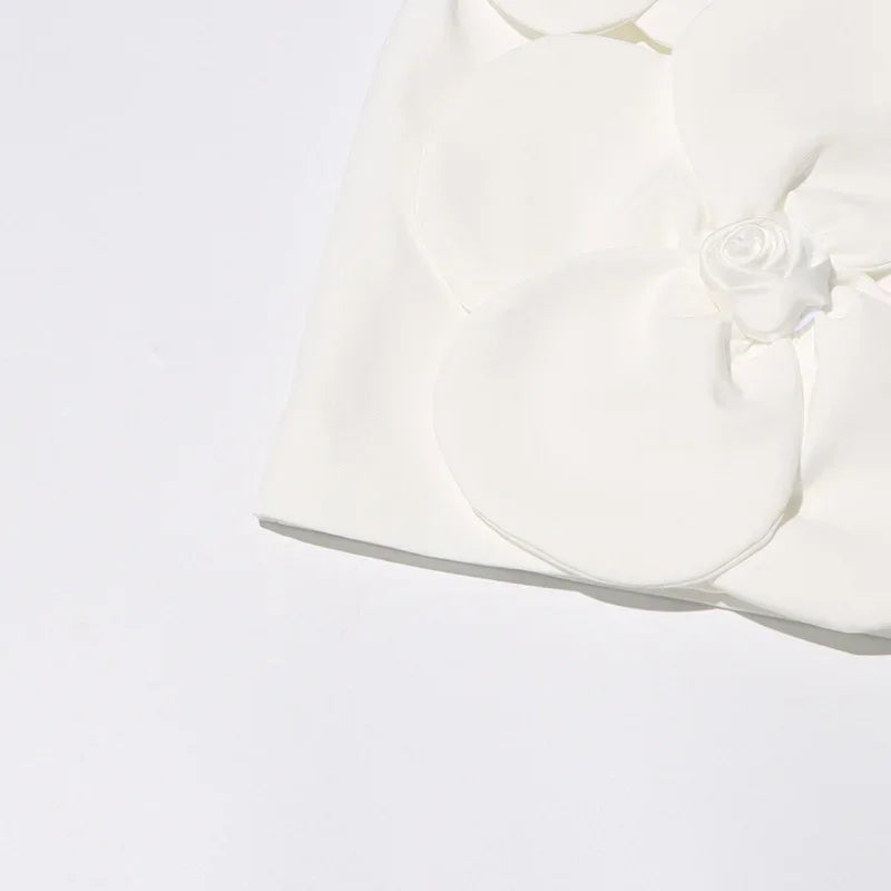 GPBD Sexy Halter Off The Shoulder Florals Bodycon Mini  White Women Dress Nightclub Party Celebrate Birthday Cocktail  Dresses