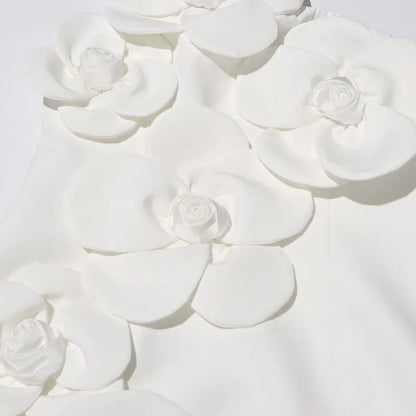 GPBD Sexy Halter Off The Shoulder Florals Bodycon Mini  White Women Dress Nightclub Party Celebrate Birthday Cocktail  Dresses