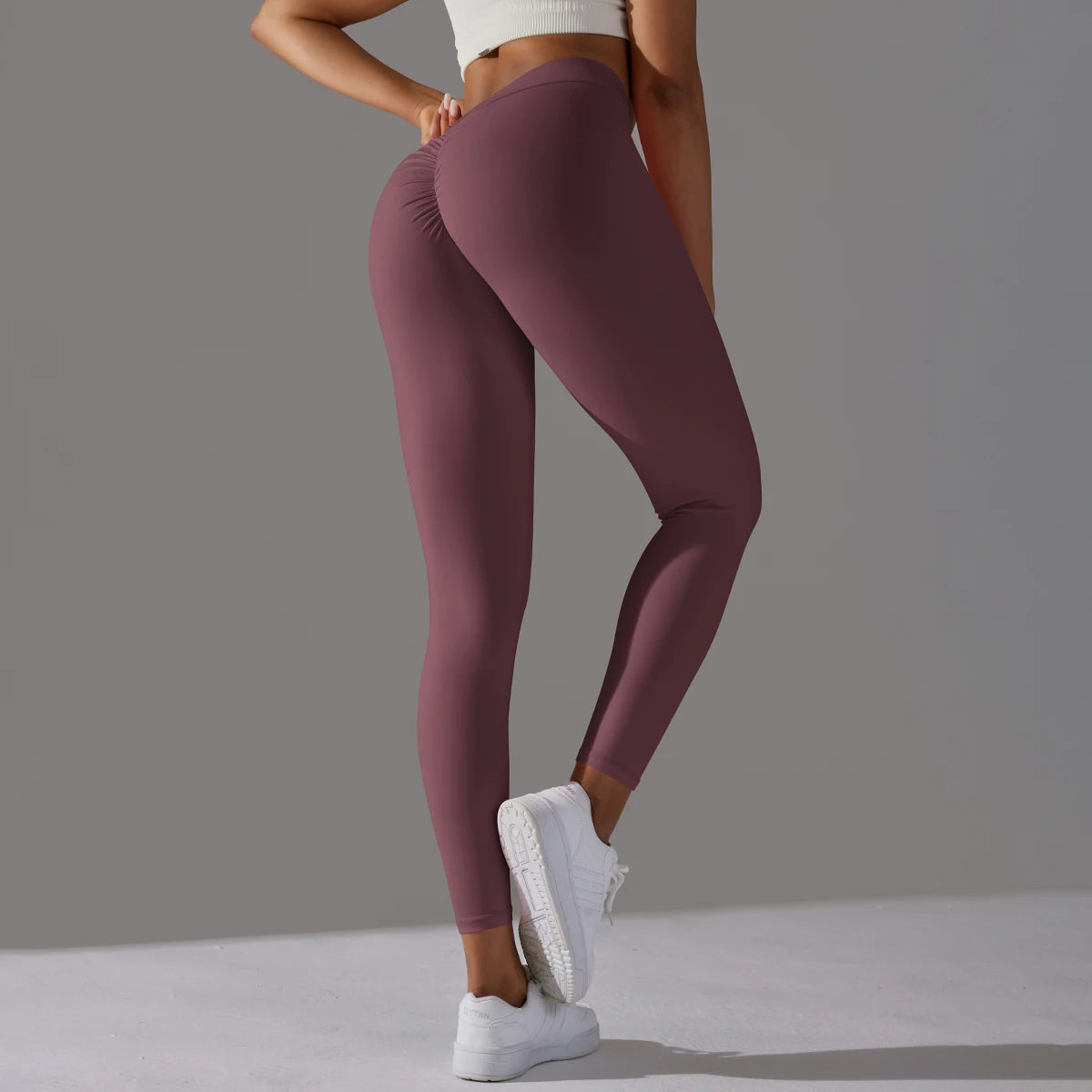 Women Fitness Leggings Workout Gym Running Scrunch Leggings Sexy Back V High Waist Trousers Jogging