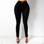 High Waist Denim Long Jean Casual Vintage Solid Skinny Youthful Women Office Lady Trouser Pencil Pants Fashion Trend Clothes New