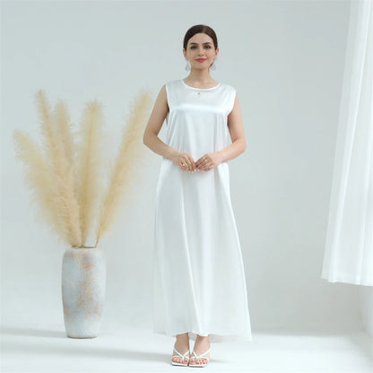 White Ramadan African Dresses Islamic Clothing For Women Dubai Abaya Turkey Arabic Muslim Dress Robe Musulmane Femme Vestidos