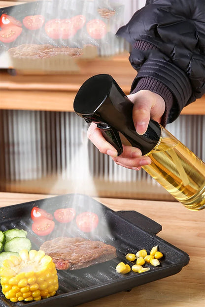 1PC 200ml Oil Spray Bottle Kitchen Cooking Olive Oil Dispenser Camping BBQ Baking Vinegar Soy Sauce Sprayer Containers