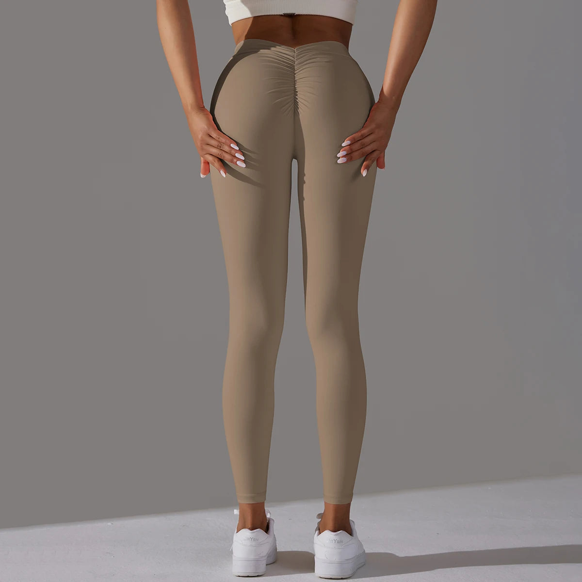 Women Fitness Leggings Workout Gym Running Scrunch Leggings Sexy Back V High Waist Trousers Jogging