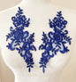 Lace, 1 Pair Flower Sew Wedding Lace Patches Embroidery Applique Repair For Wedding Dresses 25*12cm