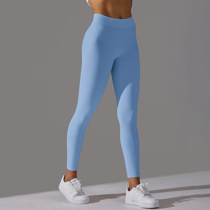 Women Fitness Leggings Workout Gym Running Scrunch Leggings Sexy Back V High Waist Trousers Jogging