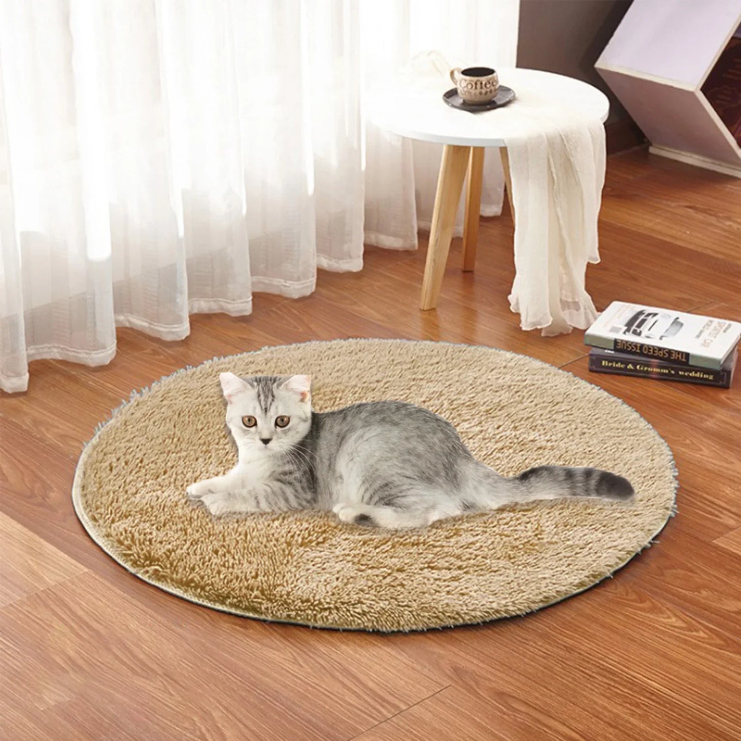 Electric Usb Mat Constant Temperature Pet Bed Blanket Puppy Heater Portable Cat Winter Sleep Roud Cushion Dog Heating Plush Pad