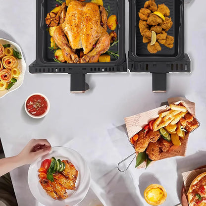 Air Fryer Tray Silicone Mold For Tefal Ey901840 Air Fryer Liner Basket Reusable Oven Baking Tray Non-Stick Pizza Grill Pan