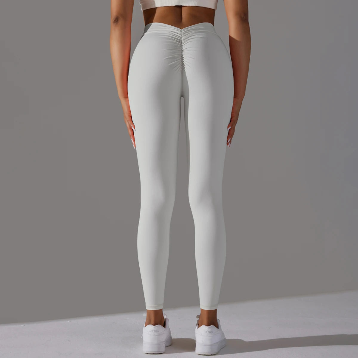 Women Fitness Leggings Workout Gym Running Scrunch Leggings Sexy Back V High Waist Trousers Jogging