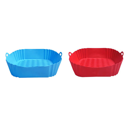 Air Fryer Inserts, Square Silicone, Air Fryer Pot, Air Fryer Liners, Reusable, Air Fryer Accessories, Oven Microwave Accessories