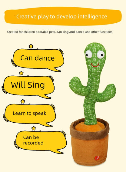 Talking Dancing Swing Cactus Toy Sand Carving