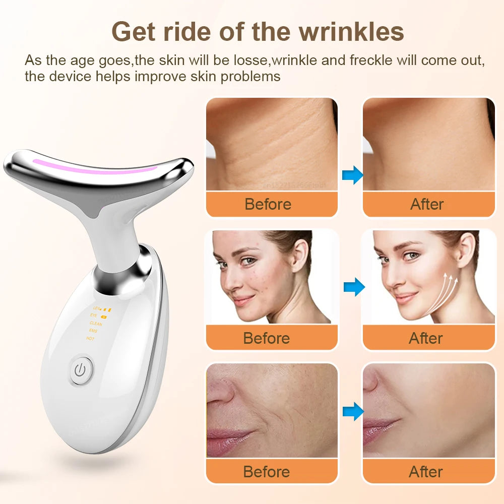 Face Neck Massager for Women, Skin Care Beauty Machine, Effectively Anti-Aging, Tighten Skin, Eliminate Wrinkles