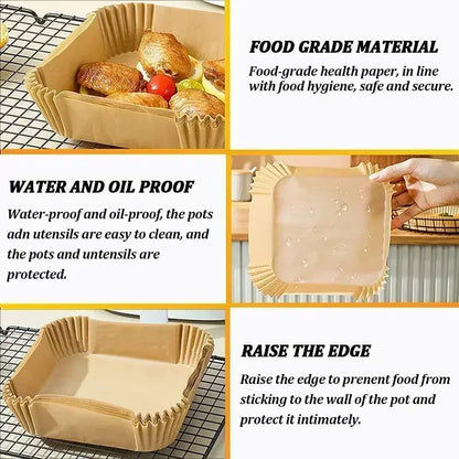 Air Fryer Liner Fryer Air Accessories Aerogrill Parchment Disposable Liner Non-Stick Parchment Baking Oven Paper Accessories