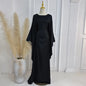 Comfortable Classic Abaya 2024 Islamic Clothing Satin Fabric Batwing Kaftan Women's Dresses Modest Abaya Women Muslim Dress