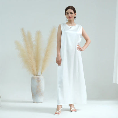 White Ramadan African Dresses Islamic Clothing For Women Dubai Abaya Turkey Arabic Muslim Dress Robe Musulmane Femme Vestidos