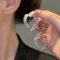 Luxury Earrings Shiny Zircon Fashion Personality Party Charm Jewelry Wheat Leaf Earring for Women Girls Valentine's Day Gift