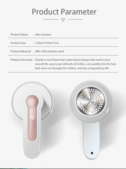 Portable Electric Lint Remover or lint roller From Sweater Clothes Hair Ball Trimmer Fuzz Pellet Cut Fluff Machine Fabric Shaver Home Appliance