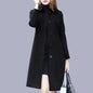 Women's Medium-Length Woolen Overcoat 2024 Autumn Winter New Style Plus Sizes Slimming Effect Smooths Your Silhouette Woolen Jac