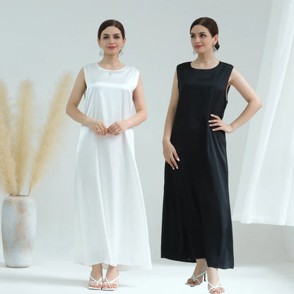 White Ramadan African Dresses Islamic Clothing For Women Dubai Abaya Turkey Arabic Muslim Dress Robe Musulmane Femme Vestidos