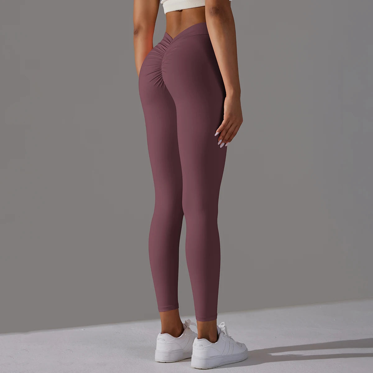 Women Fitness Leggings Workout Gym Running Scrunch Leggings Sexy Back V High Waist Trousers Jogging